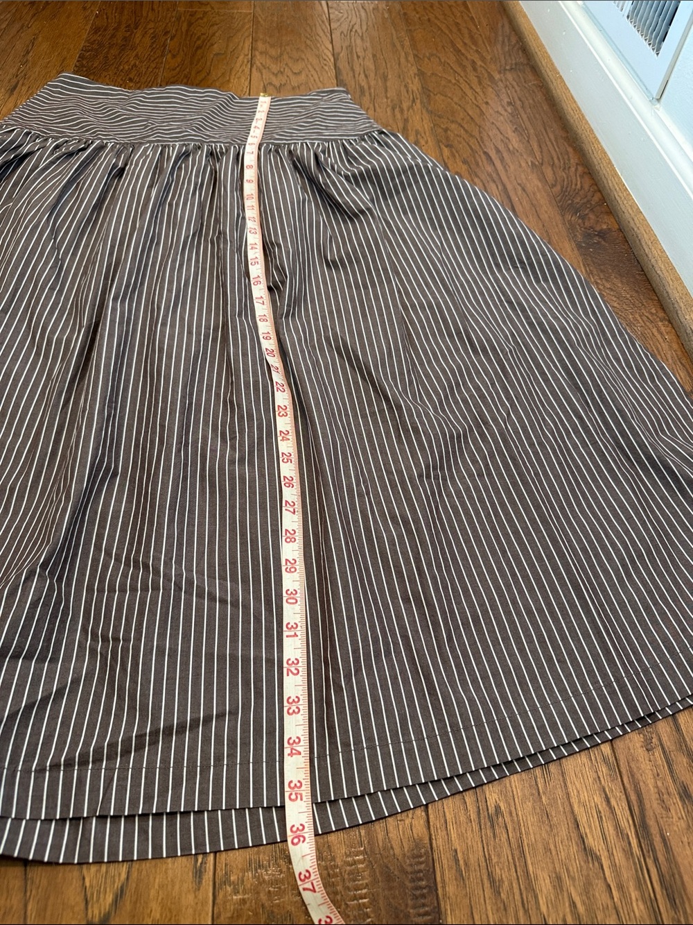 Gap Brown Stripe Poplin Two-Piece Crop Top & Full Skirt Set - Medium - Picture 8 of 14